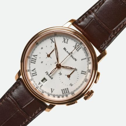 宝珀（BLANCPAIN）：男士腕表“Flyback”，
制造商：宝珀，勒布拉苏。型号：“Ville