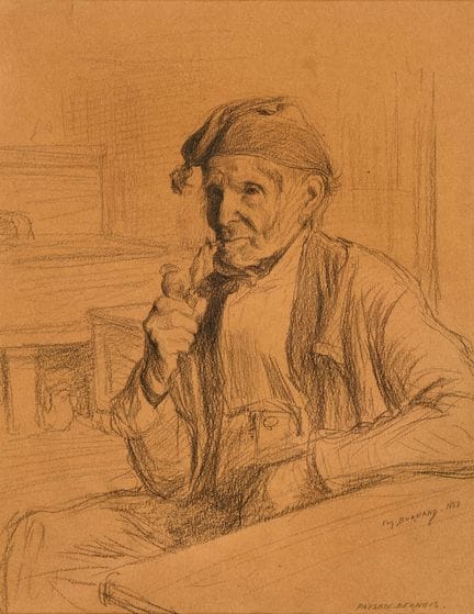 BURNAND, EUGÈNE (Moudon 1850 - 1921 Parigi) : "Con
