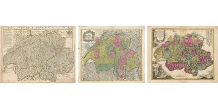 SWITZERLAND, 18th/19th CENTURY: Collection of maps