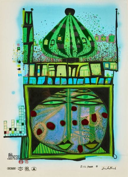 HUNDERTWASSER, FRIEDENSREICH (Vienna 1928 - 2000 O