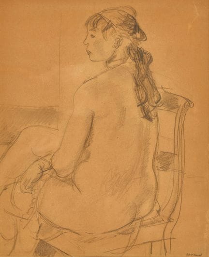 BARRAUD, MAURICE (1889 Ginevra 1954): Nudo di schi