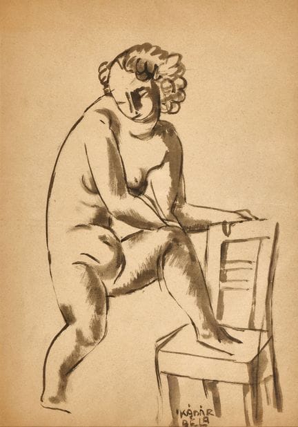 KÁDÁR, BÉLA (1877 Budapest 1956): Nu debout
Inchio