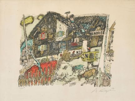CARIGIET, ALOIS (1902 Trun 1985): Casa de campo en