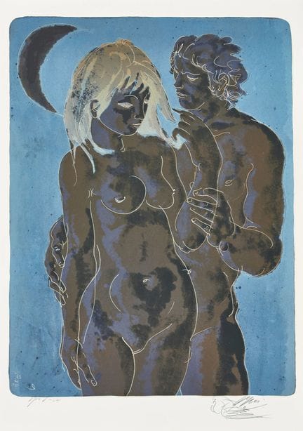 ERNI, HANS (1909 Lucerna 2015): «Pareja ante la lu