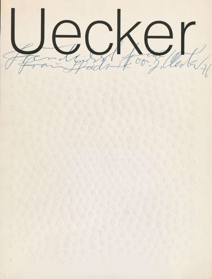 UECKER, GÜNTHER (Wendorf 1930 – 2025 Düsseldorf): 