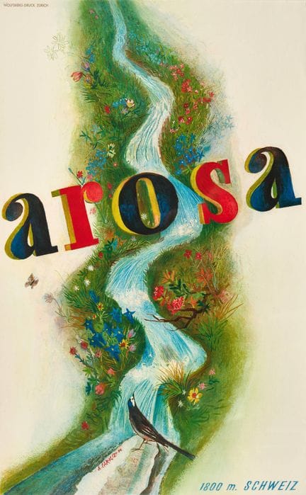 CARIGIET, ALOIS (1902 Trun 1985) : "Arosa"
Farblit