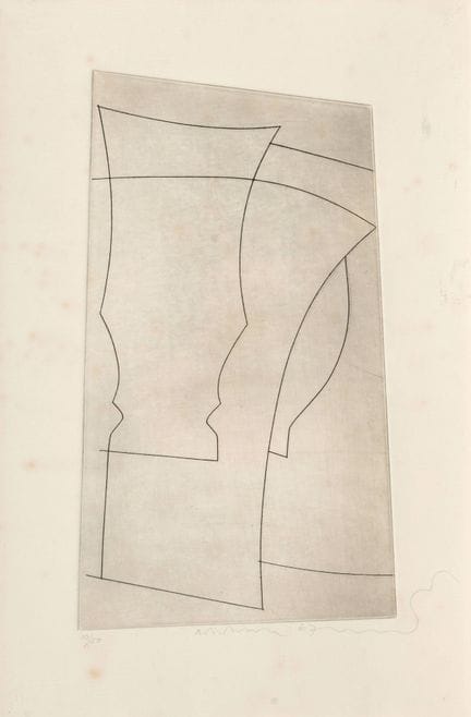 NICHOLSON, BEN (Denham 1894 - 1982 Londra) : "Thre