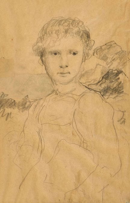 ANKER, ALBERT (1831 – 1910): "Ragazza vista di fro
