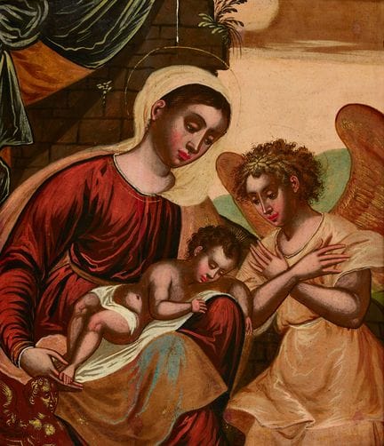 ITALIA MERIDIONALE, XVIII SECOLO: Madonna con Bamb