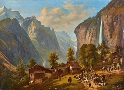 SVIZZERA, XIX SECOLO: Veduta della valle di Lauter