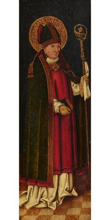 TIROLO, XV secolo: Sant’Ambrogio
Tempera su tavola