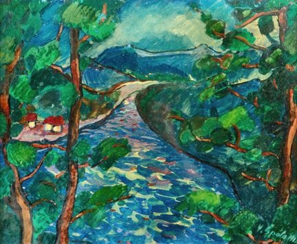 TSCHECHOSLOWAKEI, 20. JH. * : "Landschaft am Fluss