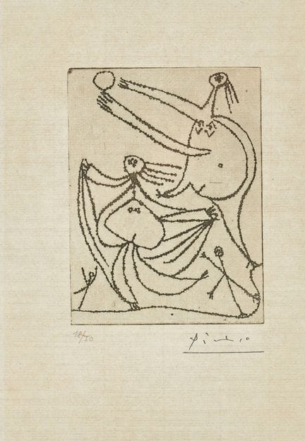 PICASSO, PABLO (Malaga 1881 - 1973 Mougins): "Baig
