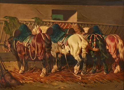 FORT, THÉODORE (1810 Francia 1896) * : Cavalli sel