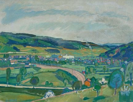 POTTHOF, HANS (1911 Zug 2003) : Paysage avec villa