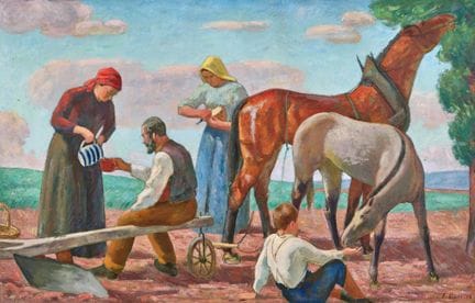 BOSS, EDUARD (Muri 1873 - 1958 Berna) : "La sosta 
