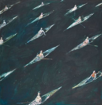 INDERMAUR, ROBERT (Coira 1947): "Wasserloch"
Olio 