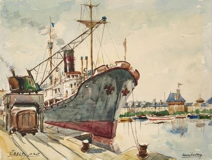 FRANCE, XXe SIÈCLE : « Saint-Malo-le-Port »
Aquare