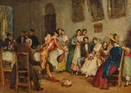 ITALY, 19th CENTURY: "Matrimonio"
Oil on canvas
Nu