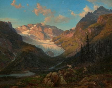 SCHWEGLER, XAVER (1832 Lucerne 1902): Mountain Lan