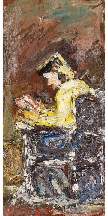 VEGETTI, ENRICO (1863 Turin – 1951): Seated Woman 