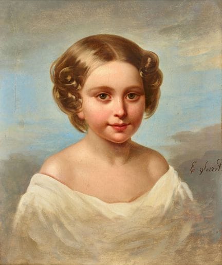 SERRET, E. (France, 19th century): Portrait of a G
