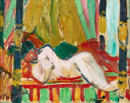 FRANCE, XXe SIÈCLE : « Nu couché »
Huile sur toile