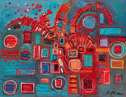 MIAU, DENIS (Paulliac 1951): "Rouge insolite"
Oil 