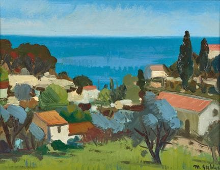 FRANCE, XXe SIÈCLE : « Roquebrune »
Huile sur pann