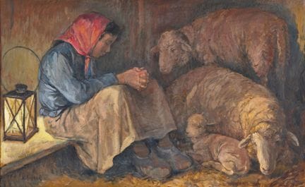 SCHENK, KARL (1905 Bern 1973): Sleeping Shepherdes