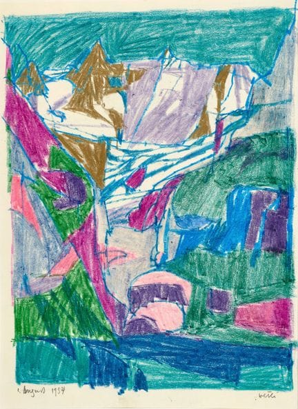 WETLI, HUGO (1916 Bern 1972): Alpine Landscape wit