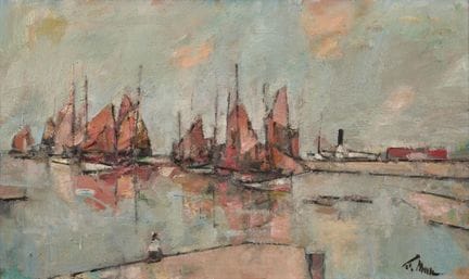 MÜLLER, WALTER EMIL (1896 Zurich 1983): Ships in t