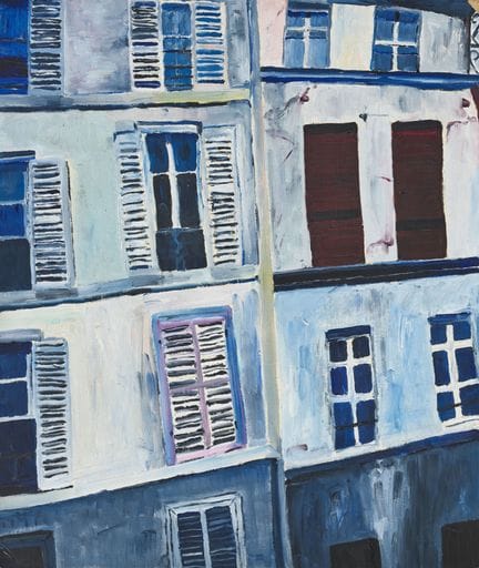 HALL, DIETER (Zurich, 1955): House Facade
Oil on p