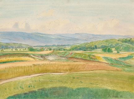 SENN, WALTER (Suiza, siglo XX): Paisaje campestre 