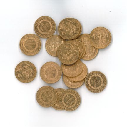 20 monnaies or : 20 FF Génie 1896 A