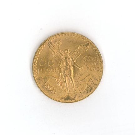1 monnaie en or : 50 Pesos Mexique 1821-1947