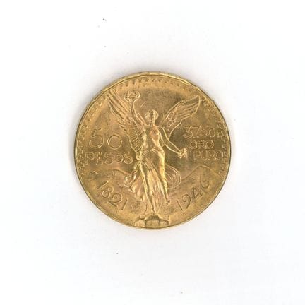 1 monnaie en or : 50 Pesos Mexique 1821-1946