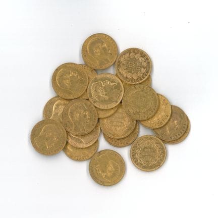 20 枚金币：20 FF 拿破仑三世光头 1856 A
