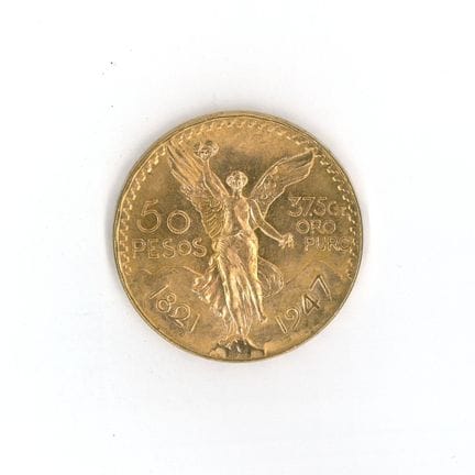 1 monnaie en or : 50 Pesos Mexique 1821-1947
