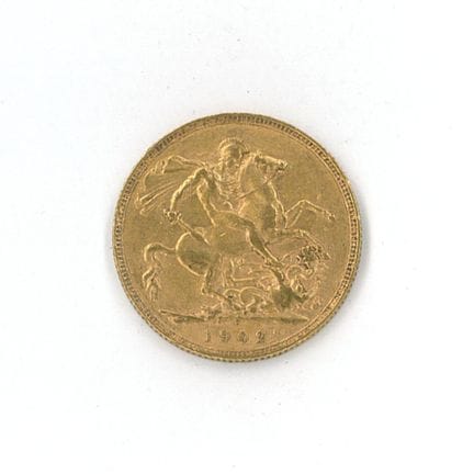 1 monnaie en or : Souverain Edouard VII 1902 P