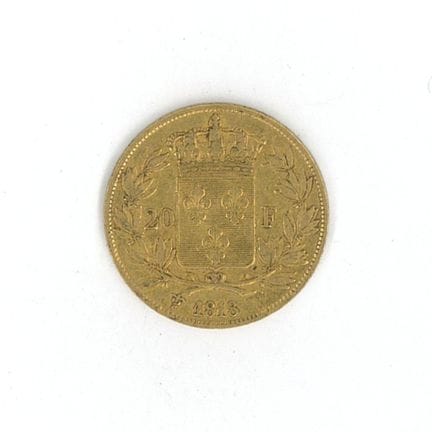 1枚金币：1818年路易十八20法郎金币（W）