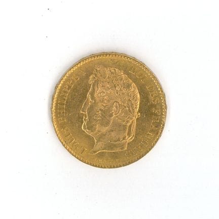 1 monnaie en or : 40 FF Louis Philippe I 1834 A