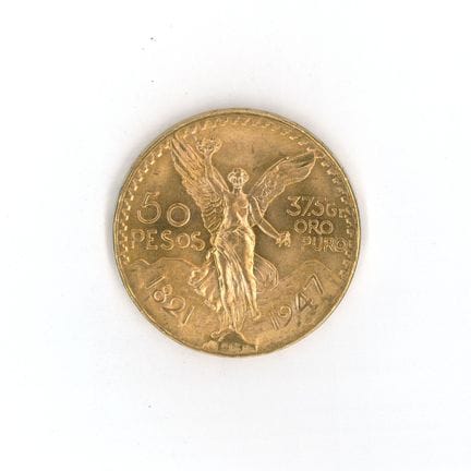 1 monnaie en or : 50 Pesos Mexique 1821-1947