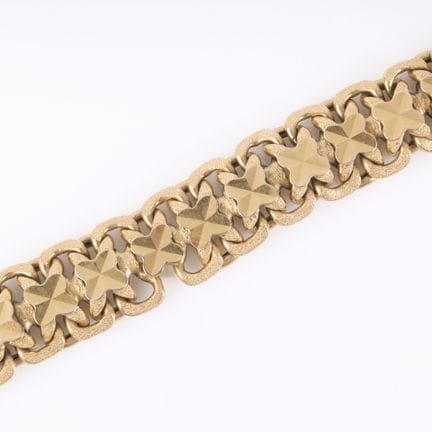 Pulsera de oro con motivos de tréboles de cuatro h