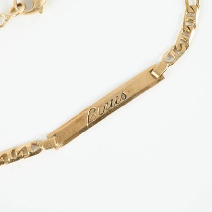Pulsera infantil con eslabones alternados en forma