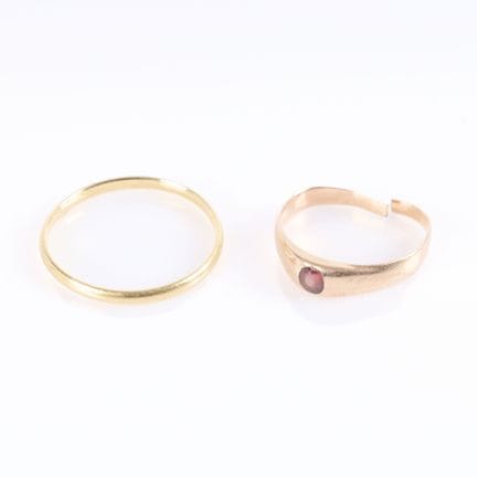 Lote de joyas de oro - 3,50 g. 750/1000:
- una ali