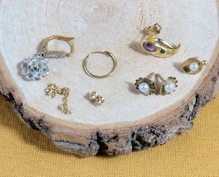 Set di gioielli rotti in oro giallo 750/1000 (18 c