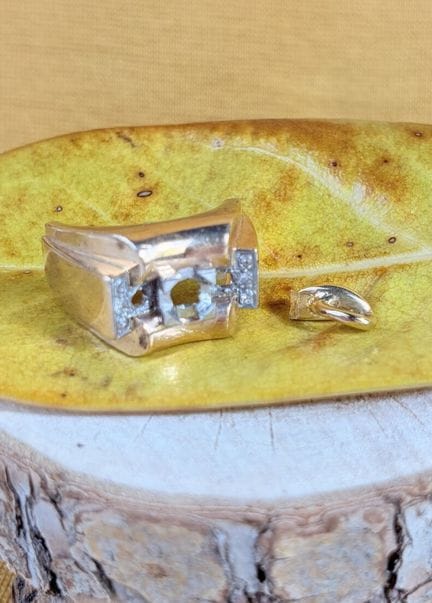 Set di gioielli rotti in oro giallo e oro bianco 7