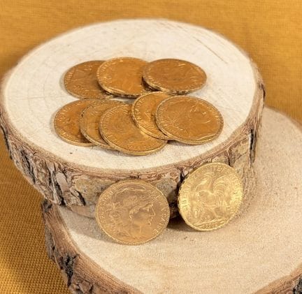 Set di 10 monete da 20 franchi d'oro "Marianne Coq