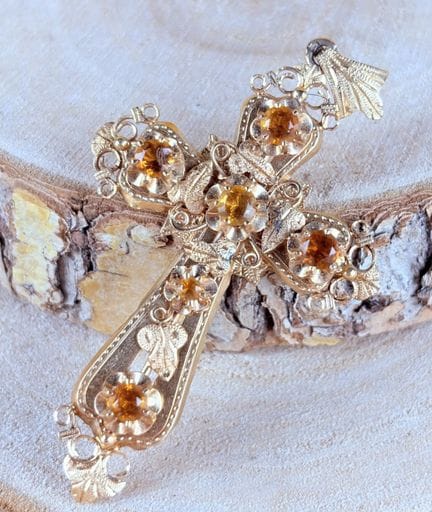 Pendentif "croix" provençale en or jaune 750/1000 